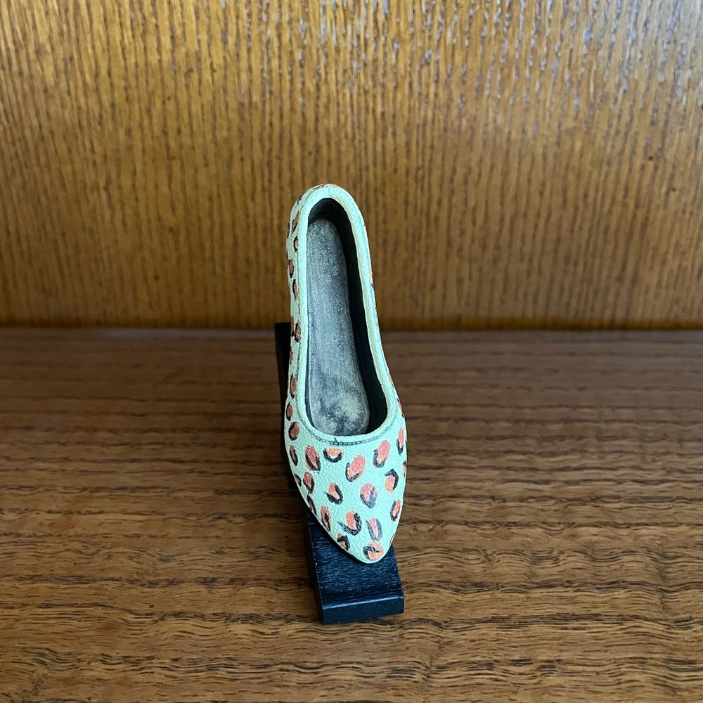 Leopard Print Heel Figurine